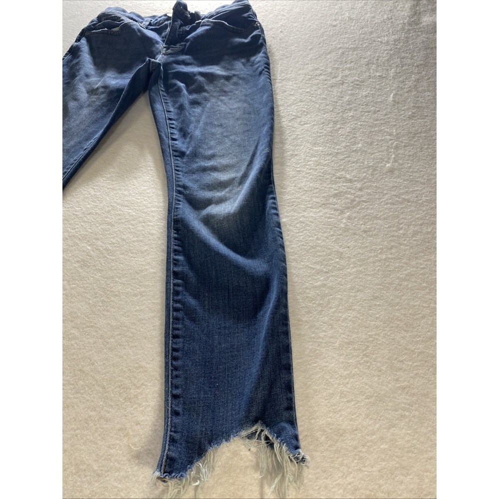 Lucky Brand Jeans Womens 4/27 Blue Distressed Ava Skinny Ankle Stretch Med Denim - Picture 2 of 11